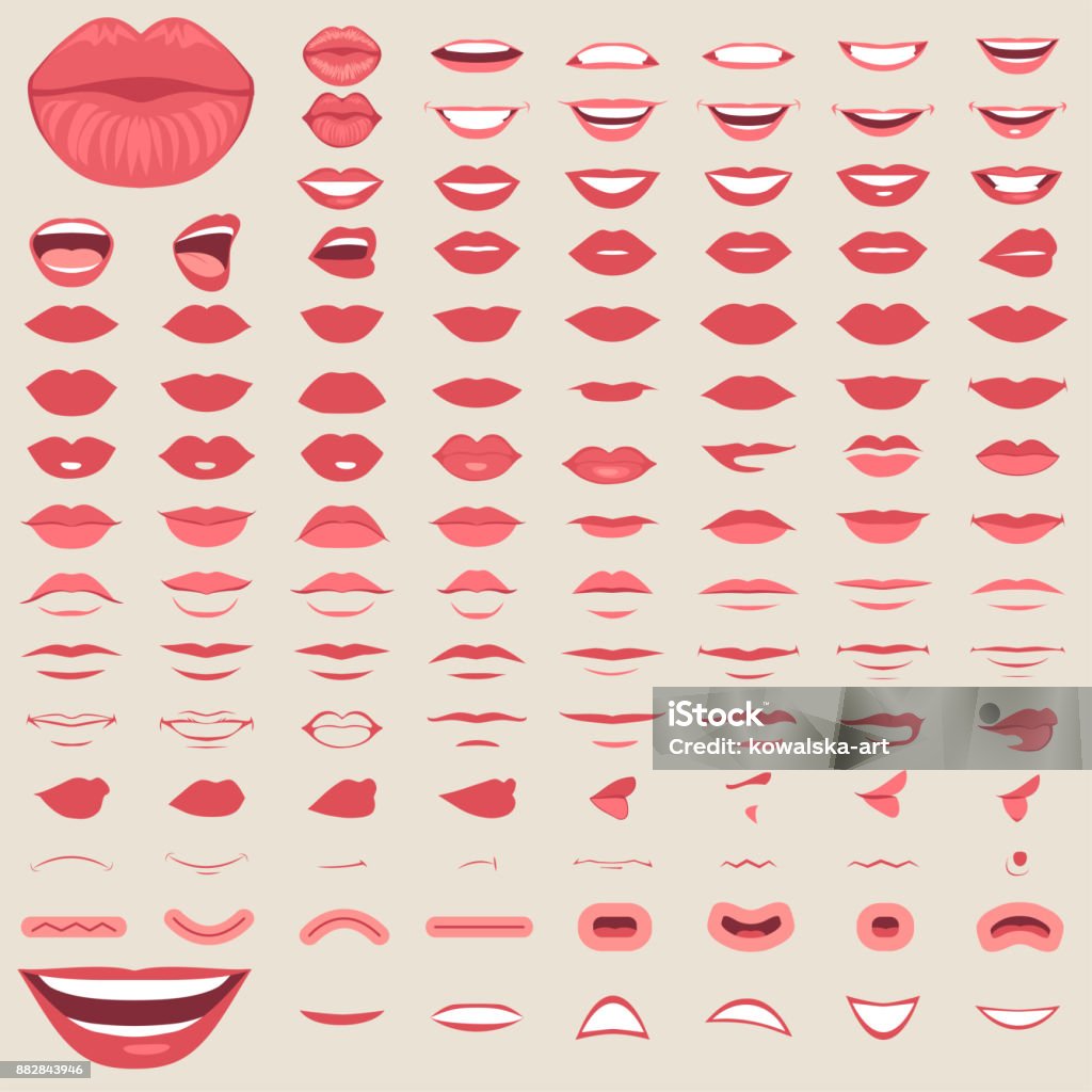 lips isolated, smile male and female mouth, vector illustration of a kiss, red lips isolated, smile male and female mouth, Mouth stock vector