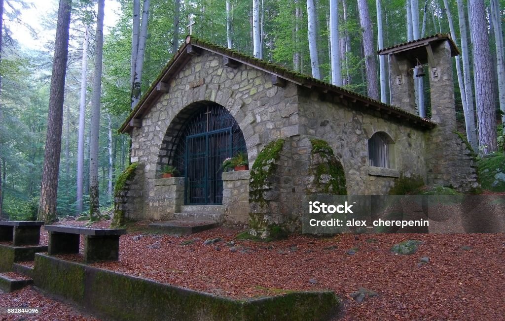 Chapel Our Lady in the forest, Vizzavona, Corsica Adult Stock Photo