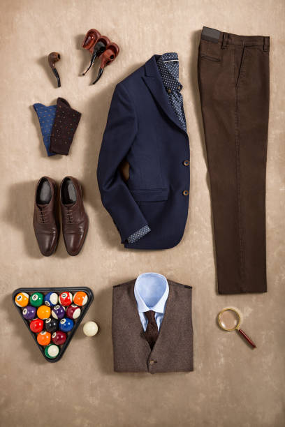 istock Men’s clothing isolated on beige background 882848380