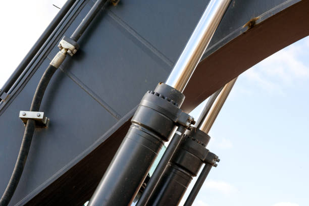 istock Hydraulic Machine Arm Pipes Excavator 882857080