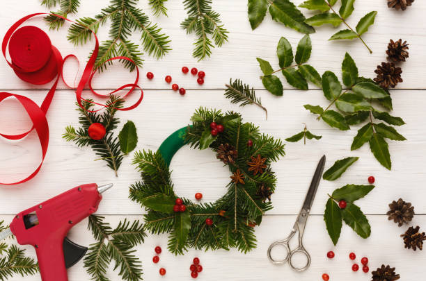 istock Prepare for xmas. Handmade craft decoration 882860422
