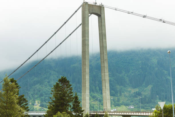 istock Osteroy suspension bridge in Norway. 882874566
