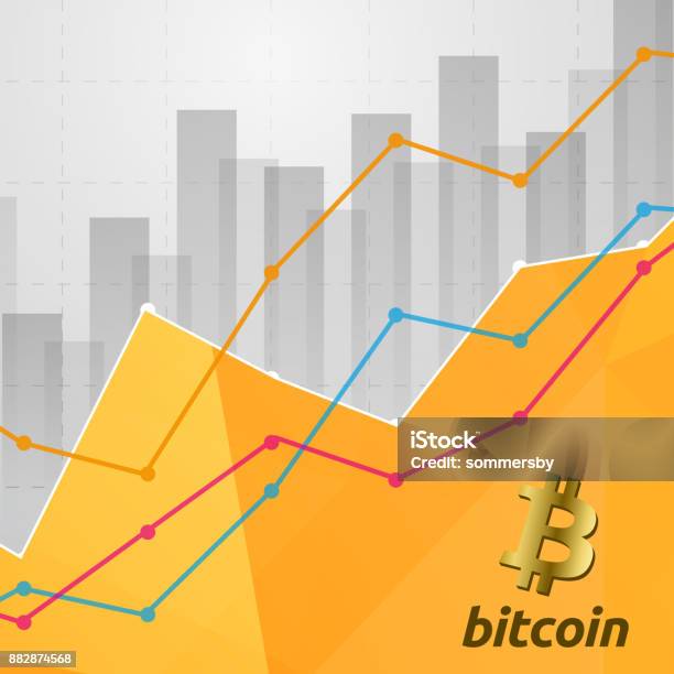 Bitcoin Cryptocurrency Statistics Chart Showing Various Visualization ...