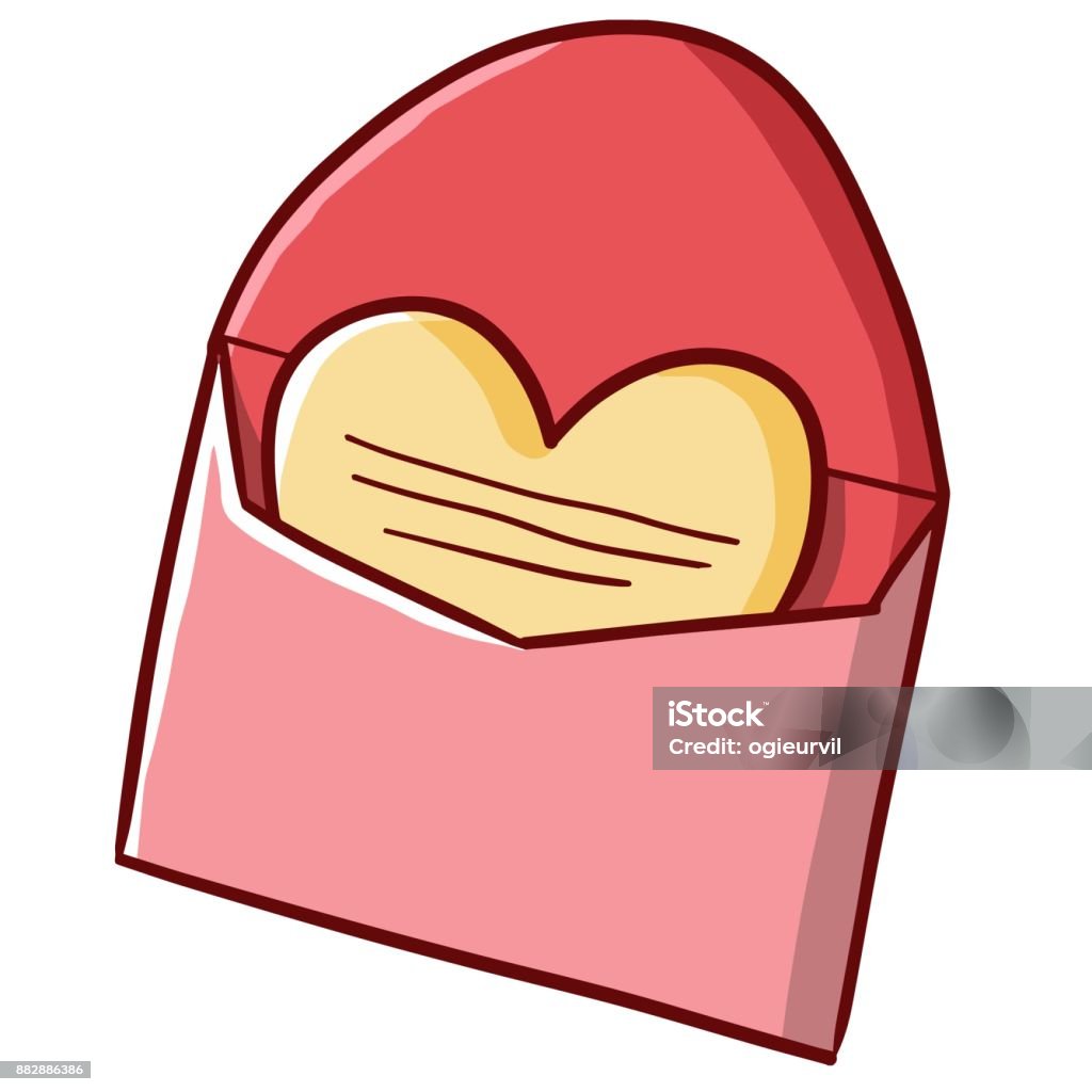 Cartoon Kawaii Love Letter Stock Illustration - Download Image Now