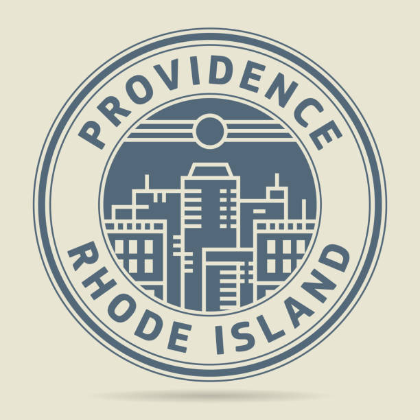 Stamp with text Providence, Rhode Island Stamp or label with text Providence, Rhode Island written inside, vector illustration providence house stock illustrations