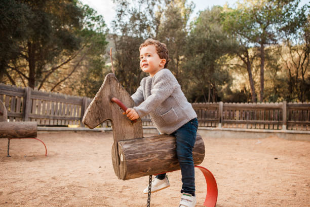 Seesaw  in a Children's playground on a summer day