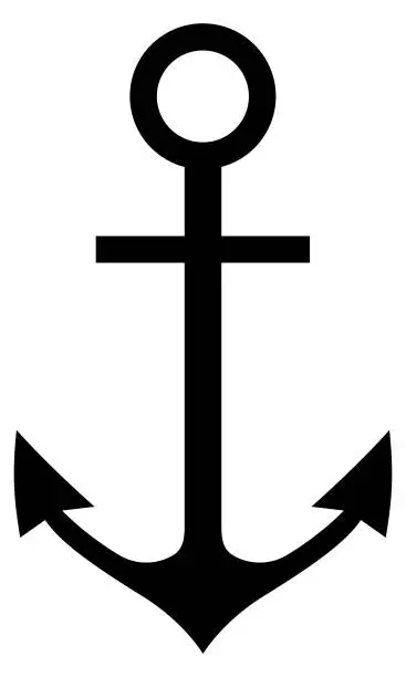 Vector illustration of Nautical anchor vector