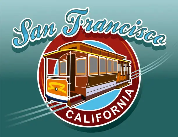 Vector illustration of san francisco tranvia