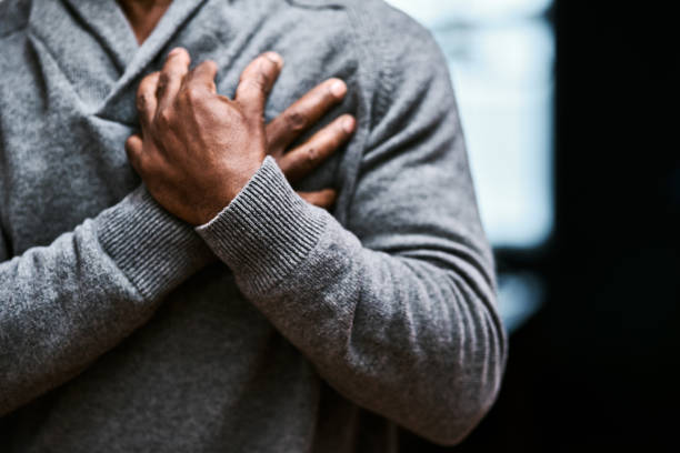 This could be a heart attack Cropped shot of an unrecognizable senior man holding his chest in pain chest pain stock pictures, royalty-free photos & images