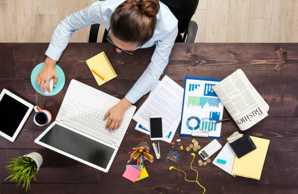 istock Businesswoman Working At Notebook 882966560