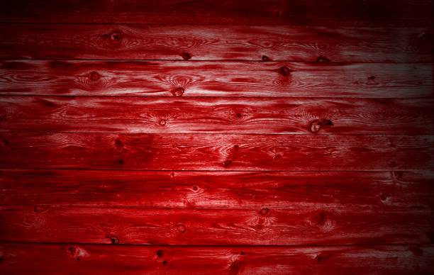 istock Weathered red wooden planks 883020236