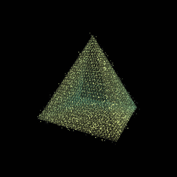 ilustrações de stock, clip art, desenhos animados e ícones de pyramid. regular tetrahedron. platonic solid. 3d vector illustration. can be used as design element. - geometric shape pyramid shape three dimensional shape platonic solid