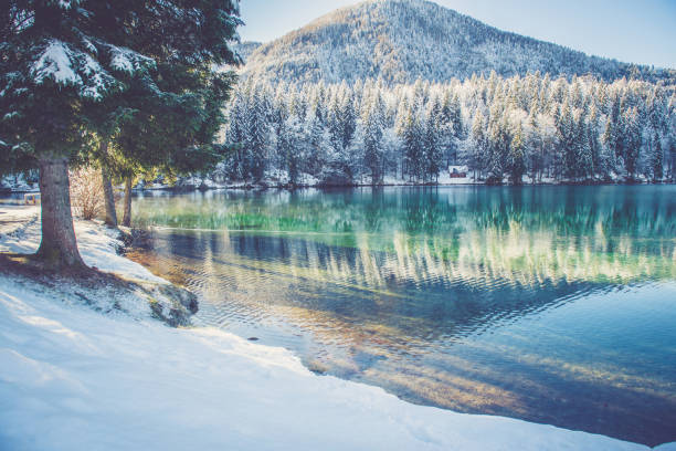 istock Beautiful Alps in Winter Lake Reflections 883030940