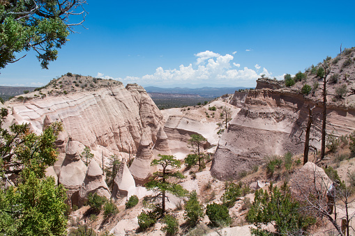 Beautiful mountain scenery. Kasha-Katuwe Tent Rocks National Monument, Close to of Santa Fe, New Mexico, USA
