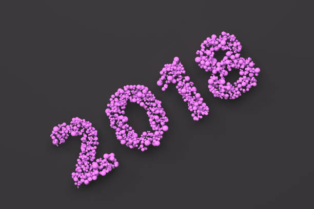 istock 2018 number from violet balls on black background 883049588
