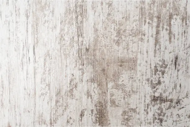 Photo of White painted old grunge wooden background, white empty wooden texture