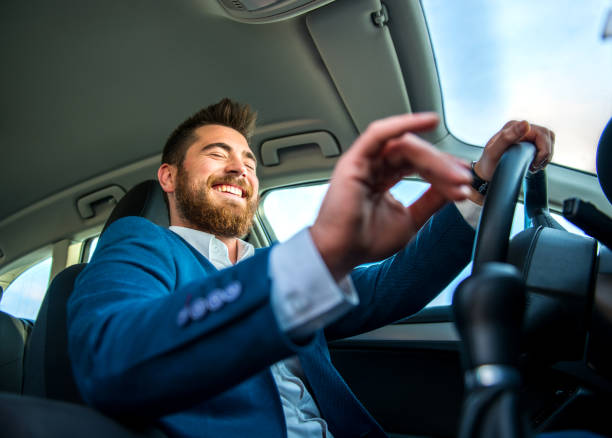 istock Businessman in car 883072606