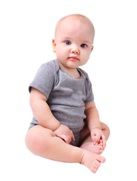 istock Caucasian baby portrait isolated. 883072794