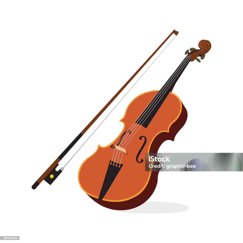 Violin Vector illustration of a violin isolated on white. Violin stock vector