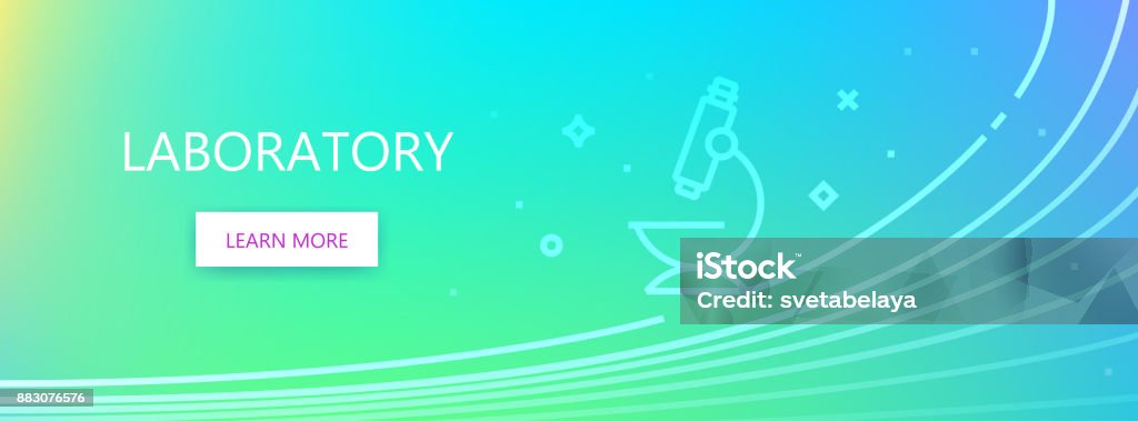Lab Project Banner Laboratory Colorful Banner Stock Illustration - Download Image Now ...