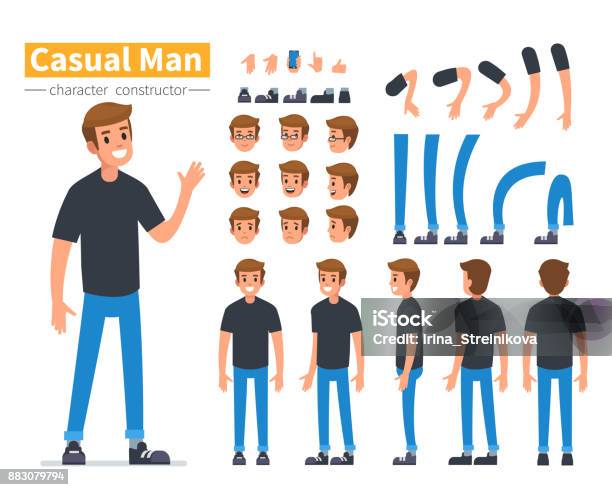 Man Character Stock Illustration - Download Image Now - Characters, Men, Cartoon