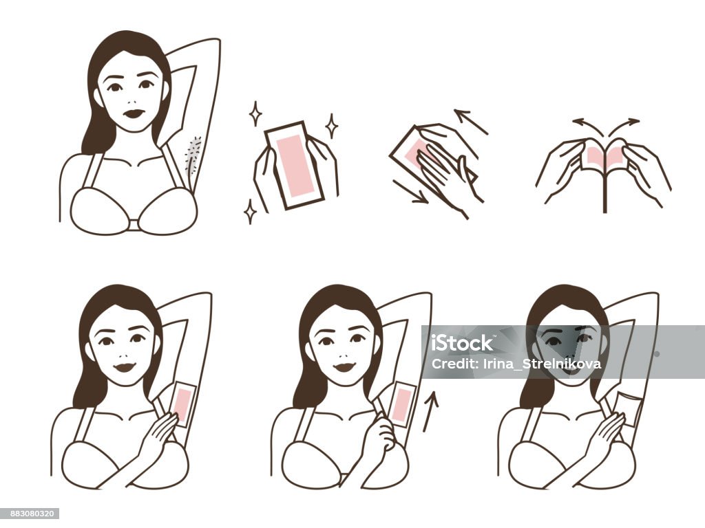Underarms Hair Removal Stock Illustration - Download Image Now - Armpit Hair,  Removing, The Human Body - iStock