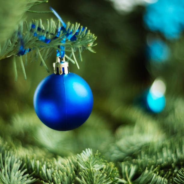 istock Christmas ball on the branches fir. 883081150