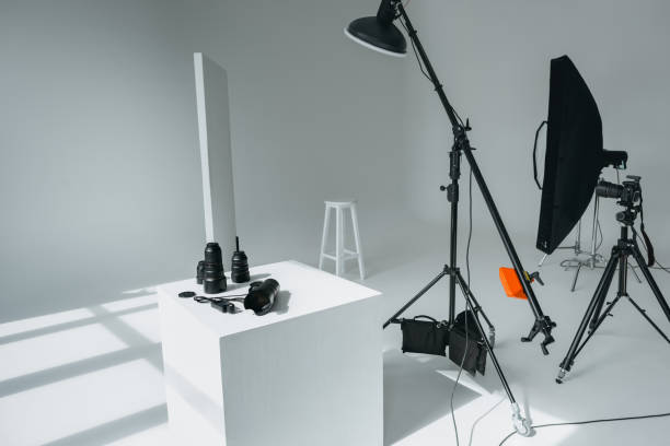 istock digital equipment in photo studio 883091616