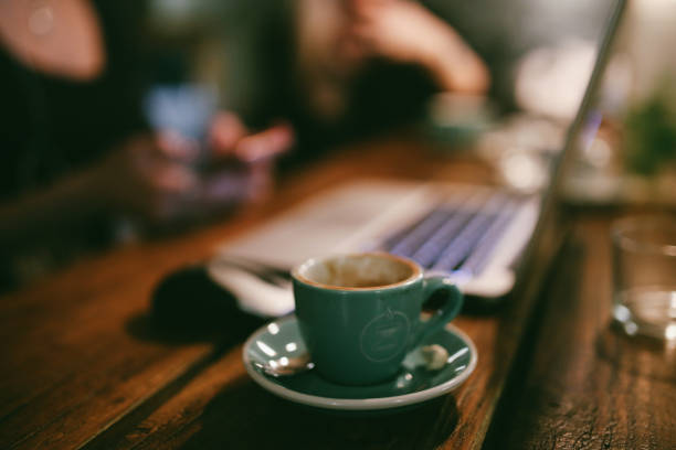 Espresso on the worktable