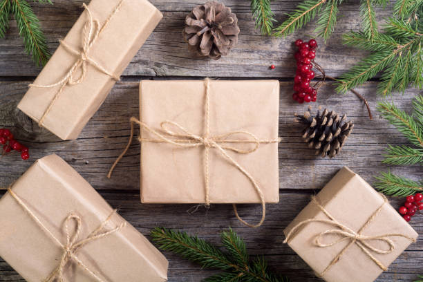 istock Gifts , viburnum , hazelnut and christmas tree 883103808