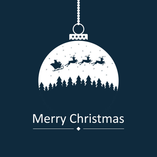 산타 클로스와 그들의 순 록 썰매 타기 - sleigh stock illustrations