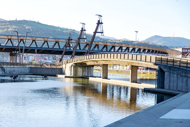 istock Spanish Cities. A bridge on Nervion River in Bilbao 883109826