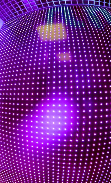 istock LED Light-composition. shot fish-eye lens. soft focus photo toned. 883111154
