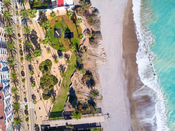 istock Aerial view of mediterranean beach 883113958