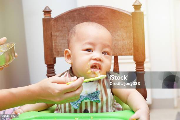 Baby Feeding Stock Photo - Download Image Now - Baby - Human Age, Beautiful People, Boys