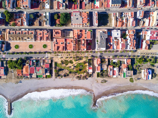 istock Aerial view of mediterranean beach 883114688