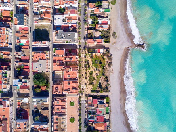 istock Aerial view of mediterranean beach 883115032
