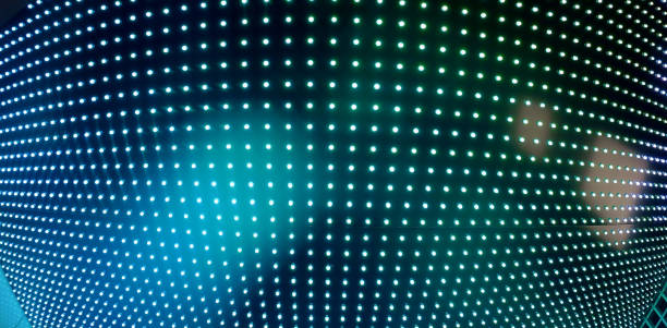 LED Light-composition. shot fish-eye lens. soft focus photo toned.