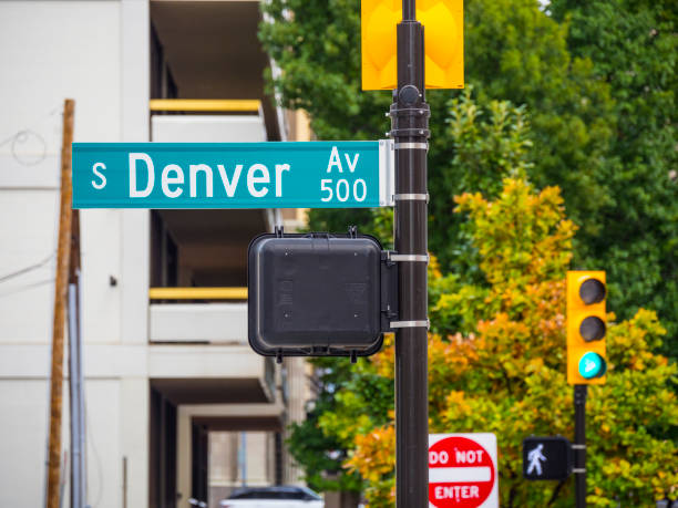 istock Street sign at Tulsa Downtown district 883139784