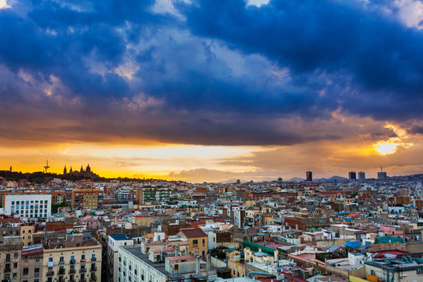 istock Skyline of Barcelona at Sunset 883142760
