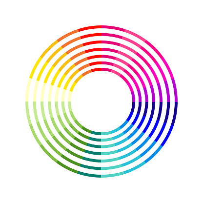 Segment Colors Segmented Color Chart Stock Illustration - Download Image Now ...