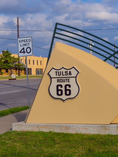 istock Famous Route 66 sign in Tulsa Oklahoma 883150398