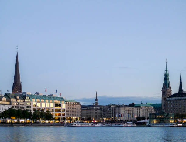 istock Waterfront view Binnenalster lake Hamburg 883153952