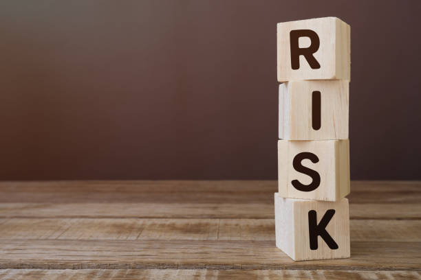 Risk Word on Wooden Block