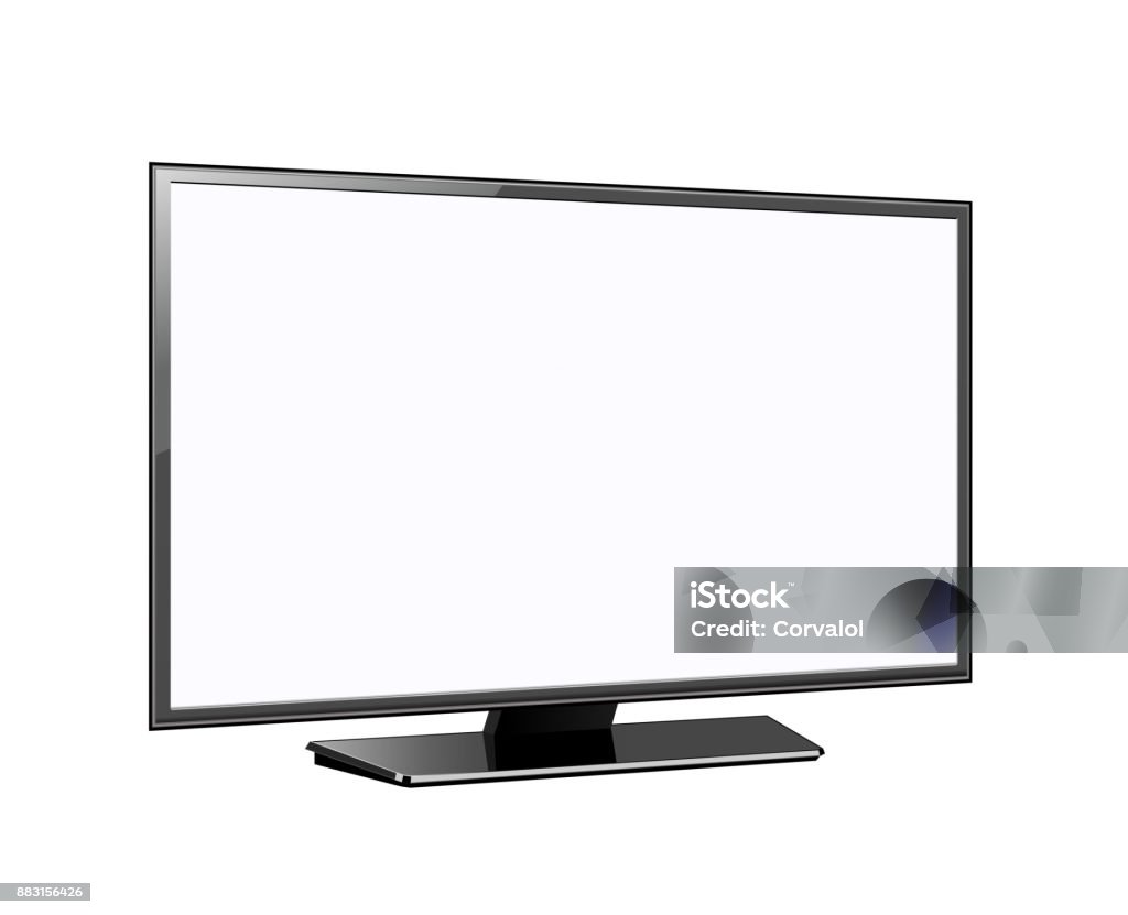 TV screen flat lcd led vector illustration Television Set stock vector