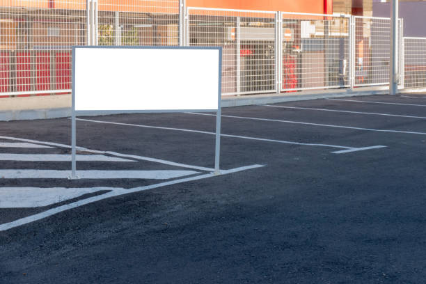 istock Blank information board, street signage. Mock up 883164132