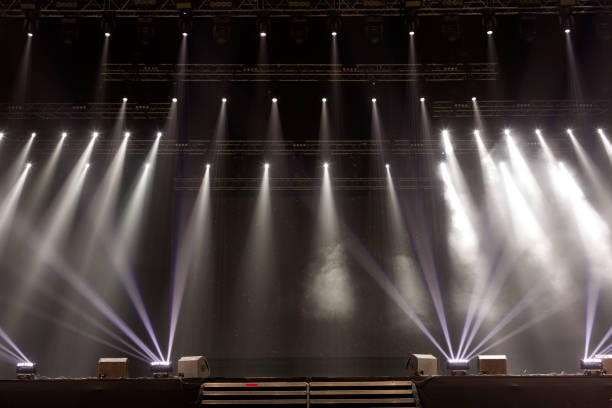 istock Light from the scene during the concert. 883164274