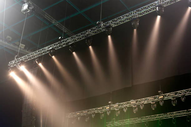 istock Light from the scene during the concert. 883167204