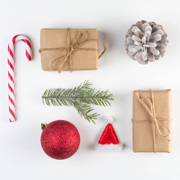 istock Christmas decoration on the white 883170534