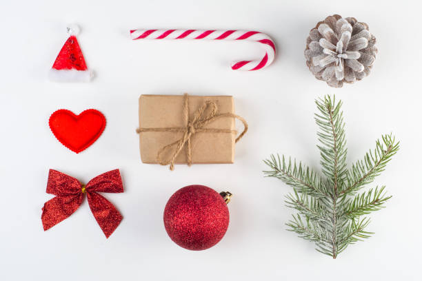 istock Christmas decoration on the white 883170540